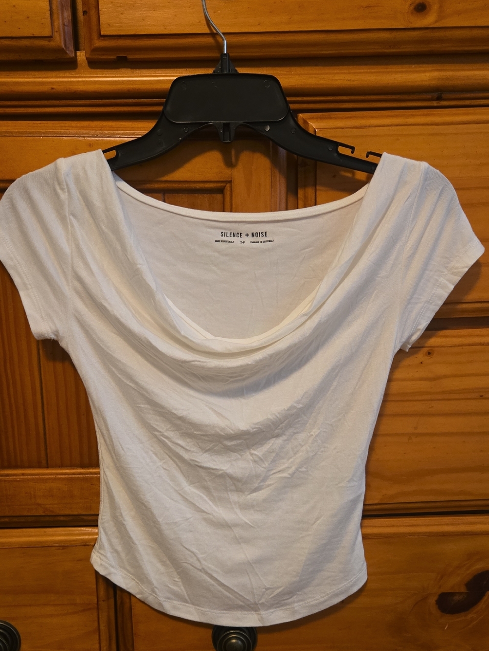 Swoop Neck White Shirt